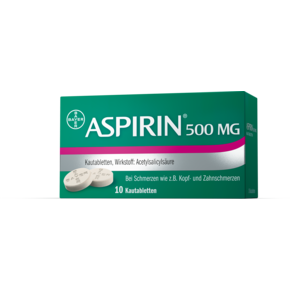 Aspirin® 500 mg Kautabletten, A-Nr.: 1286174 - 01
