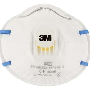 3M™ Maske für Hand- und Maschinenschleifen, FFP2, mit Ventil, 3 pro Packung, A-Nr.: 5646876 - 01